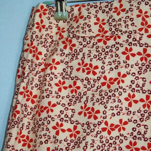 Gap Floral Mini Skirt Size 4 Side Zipper Front Pockets